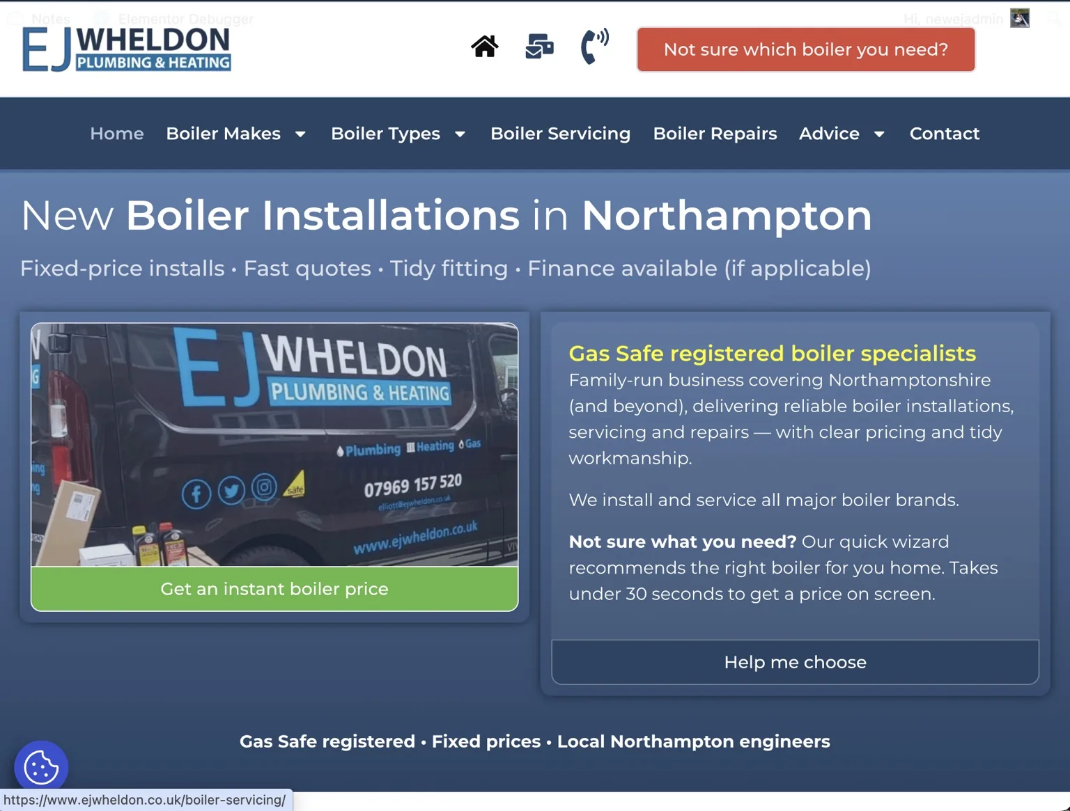Boiler Quote System screenshot
