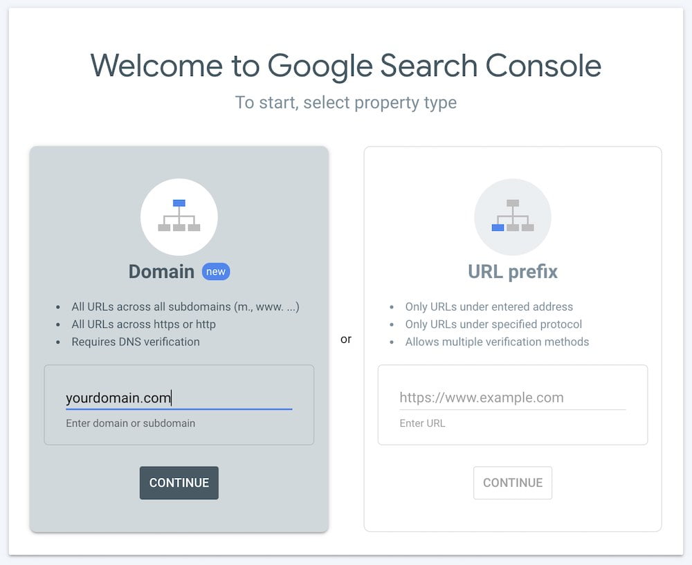 Setting up Google Search Console