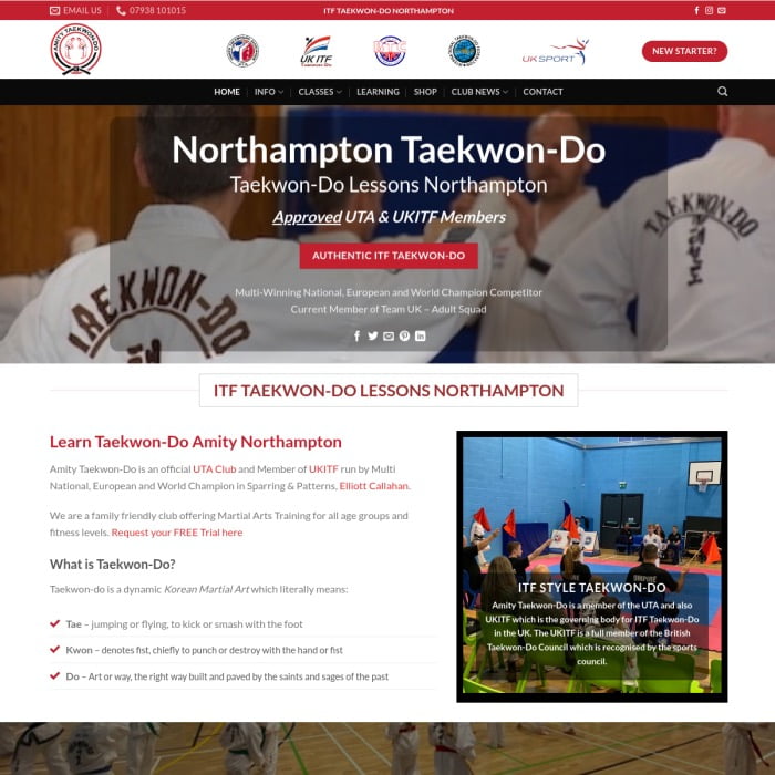 Northampton Taekwon-Do Club WordPress